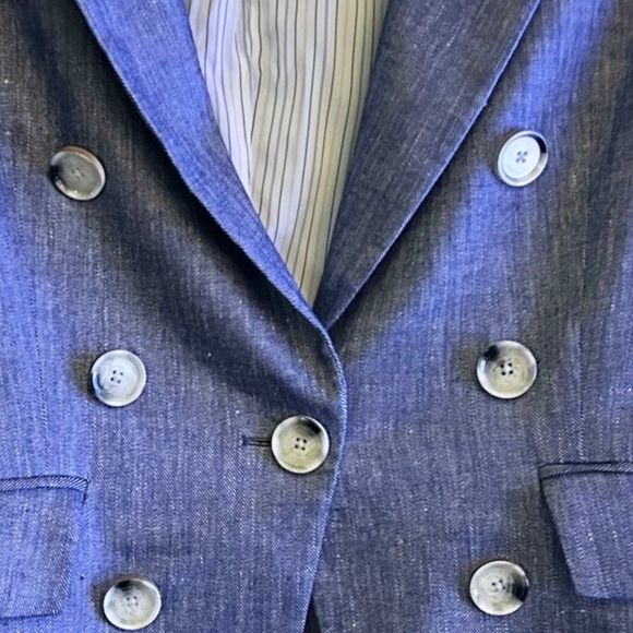 Veronica Beard Miller Linen Dickey Jacket – Blue Mélange – Size 4 NWOT - Picture 3 of 8